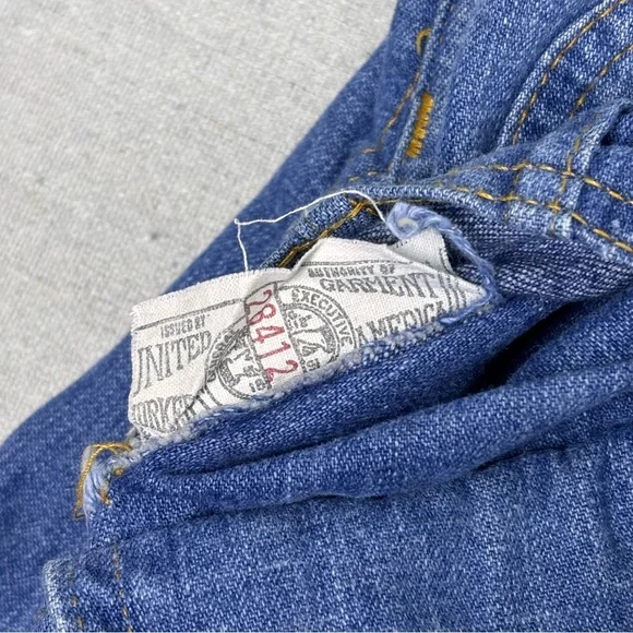 Vintage 60’s 70’s Lee M.R Flared Denim Bell Bottoms Workwear Jeans Unisex